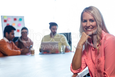 Group of smiling coworkers