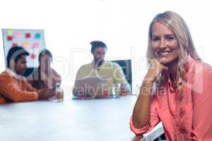 Group of smiling coworkers