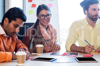 Group of smiling coworkers