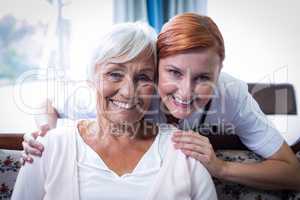 Portrait of smiling doctor and patient