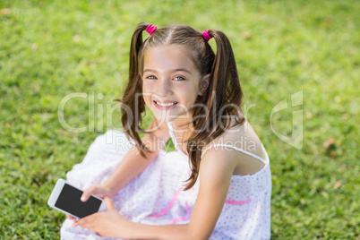 Young girl using mobile phone