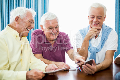 Senior men spending time together