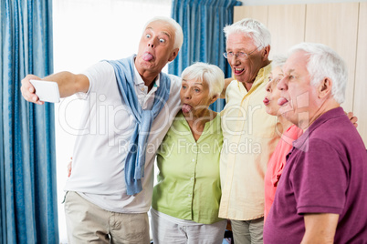 Seniors taking a selfie