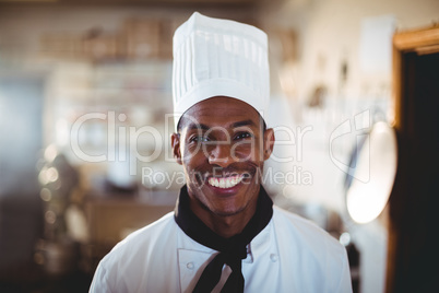 Portrait of smiling head chef