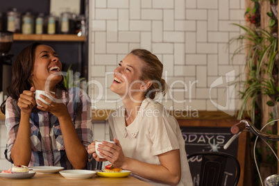 Two customers enjoying