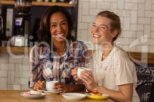 Two customers enjoying