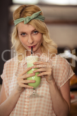 Customer drinking a cocktail