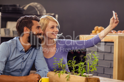 Couple taking a selfie