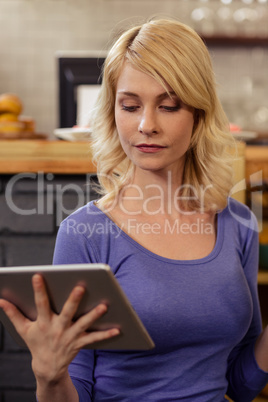 Couple using a tablet computer