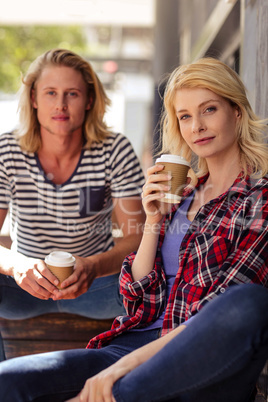 Couple drinking a coffee