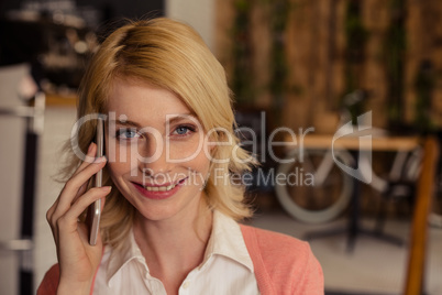 Casual businesswoman on the phone