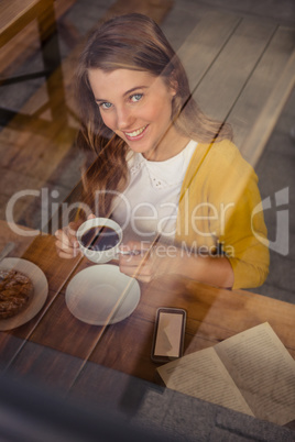 Casual woman drinking a coffee