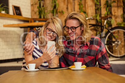 Couple taking a selfie