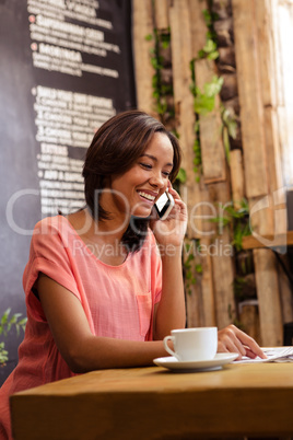 Woman making a phone call