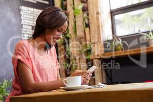 Woman using a smartphone