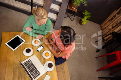 Women sitting at a table