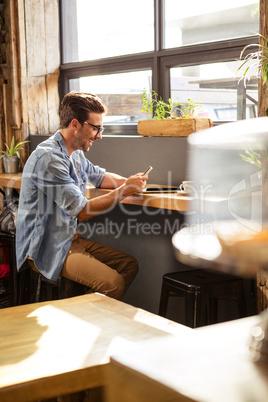 Man using a smartphone