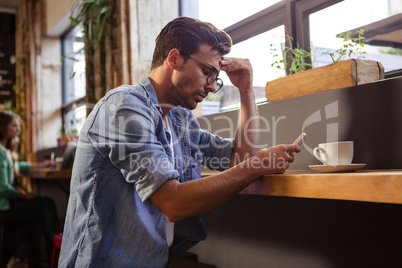 Man using a smartphone