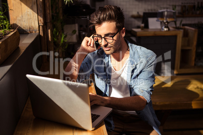 Man making a phone call