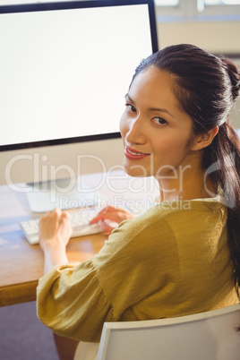 Business woman posing