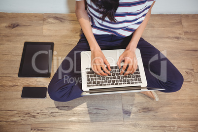 Business woman typing on your computer
