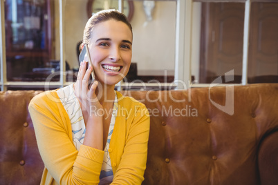 Business woman using her phone