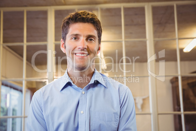 Business man posing alone