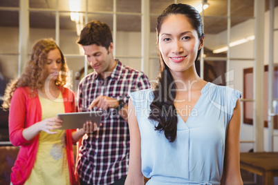 Business people posing together