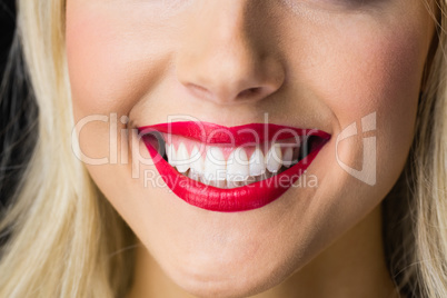 Close up of lips with makeup on them