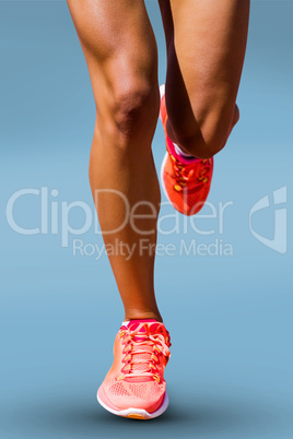 Composite image of close up of sportswoman legs