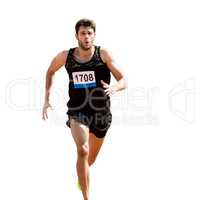 Sportsman is running during a race