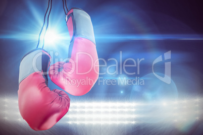 Boxing gloves attached