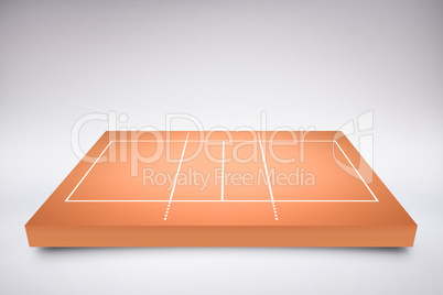 Composite image of drawing of sports field