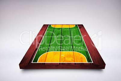 Composite image of drawing of sports field