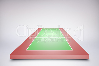 Composite image of drawing of sports field