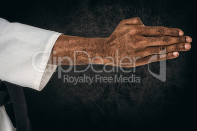 Composite image of close up view oh hands
