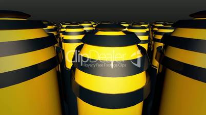 Abstract background with yellow capsule