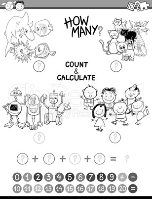 math avtivity coloring book