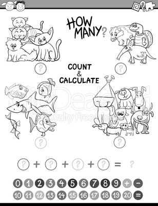 math avtivity coloring book