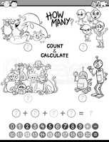 math kids avtivity coloring page