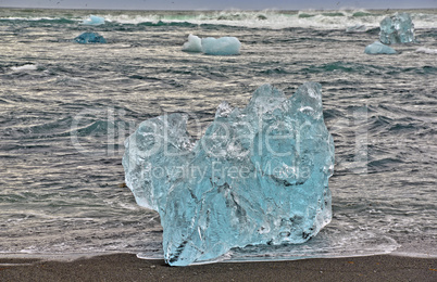 Eisbrocken am Jökulsarlon, Island