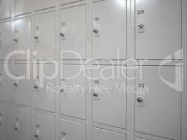 Many Locker cabinets