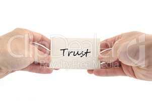 Trust text concept