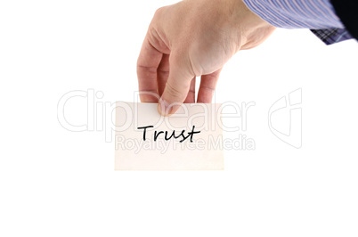 Trust text concept