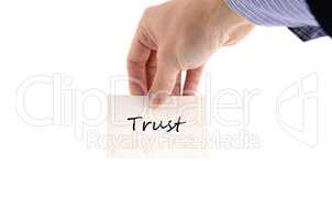 Trust text concept