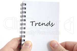 Trends text concept