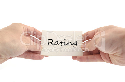Ratings text concept