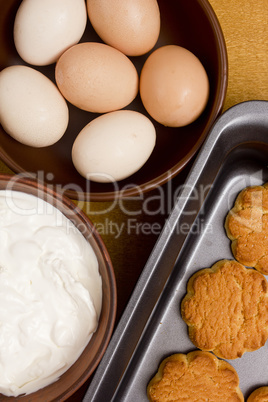 Cookies on a baking sheet