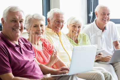 Seniors using technology