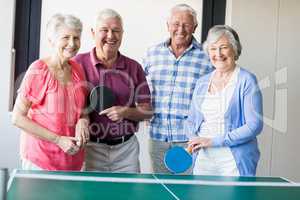 Seniors playing ping-pong